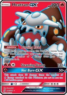 Heatran GX UNM-216 Ultra Rare Light Played Deutsch