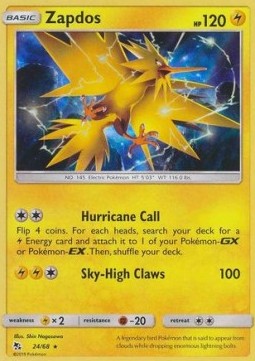 Zapdos HIF-24 Holo Rare Excellent Englisch Reverse Holo