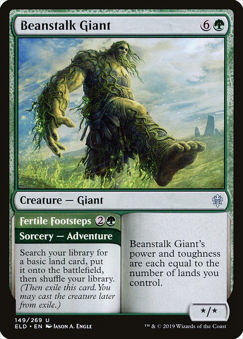 Beanstalk Giant // Fertile Footsteps ELD-149 Uncommon Near Mint Englisch