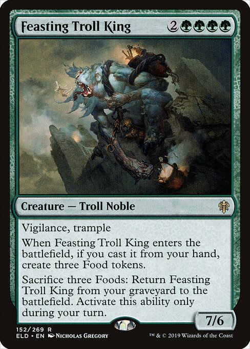 Feasting Troll King ELD-152 Rare Excellent Englisch Foil