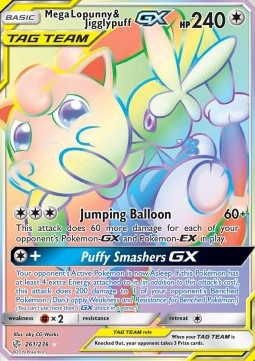 Mega Schlapor & Pummeluff GX CEC-261 Secret Rare Played Deutsch