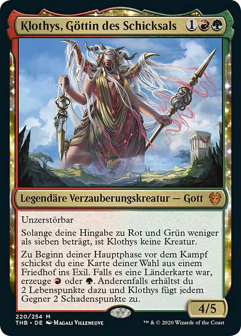 Klothys, Göttin des Schicksals THB-220 Mythic Near Mint Deutsch Foil