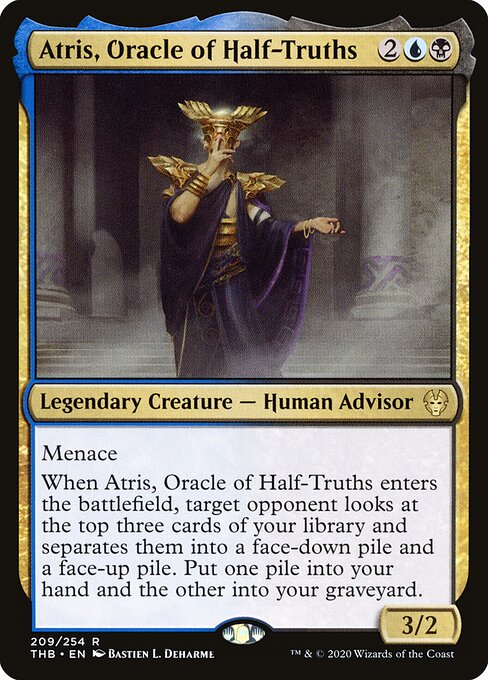 Atris, Oracle of Half-Truths THB-209 Rare Excellent Englisch Foil