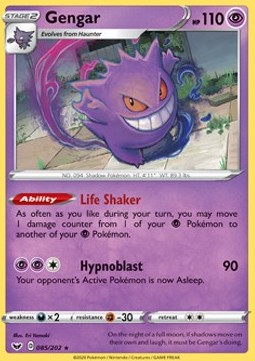 Gengar SSH-85 Holo Rare Excellent Deutsch