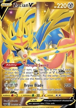 Zacian V SSH-211 Secret Rare Excellent Deutsch