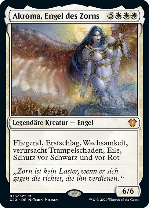 Akroma, Engel des Zorns C20-73 Mythic Near Mint Deutsch