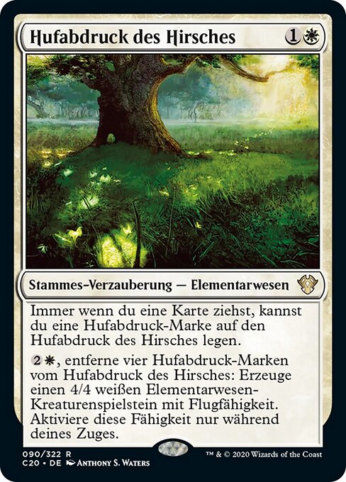 Hufabdruck des Hirsches C20-90 Rare Excellent Deutsch