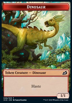 Dinosaur Token (R 1/1) // Human Soldier Token (W 1/1) (V.1) XIKO-T 08/03 Token Excellent Englisch Foil