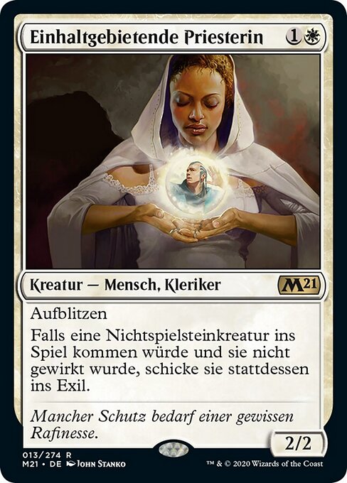 Einhaltgebietende Priesterin M21-13 Rare Played Deutsch