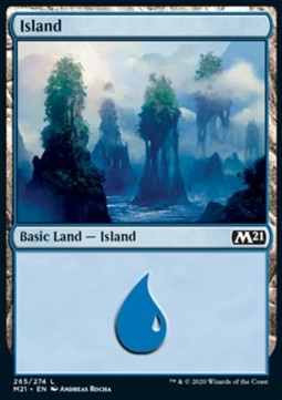 Insel (V.3) M21-265 Land Near Mint Deutsch Foil