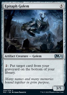 Grabschrift-Golem M21-230 Uncommon Excellent Englisch Foil
