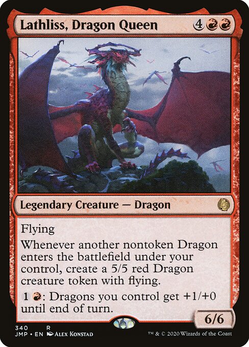 Lathliss, Dragon Queen JMP-340 Rare Near Mint Englisch