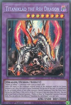 Titaniklad the Ash Dragon ROTD-EN038 Secret Rare Good Englisch 1. Auflage