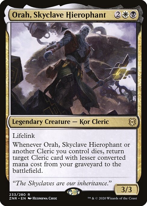 Orah, Skyclave Hierophant ZNR-233 Rare Excellent Englisch