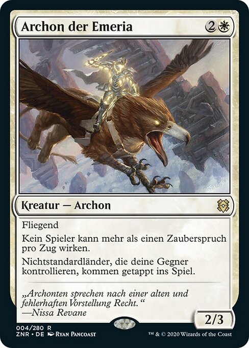 Archon der Emeria ZNR-4 Rare Near Mint Deutsch