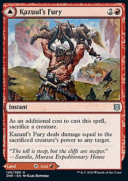 Kazuuls Zorn // Kazuuls Klippen ZNR-146 Uncommon Near Mint Deutsch Foil