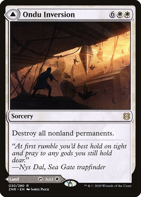 Ondu Inversion // Ondu Skyruins ZNR-30 Rare Excellent Englisch Foil