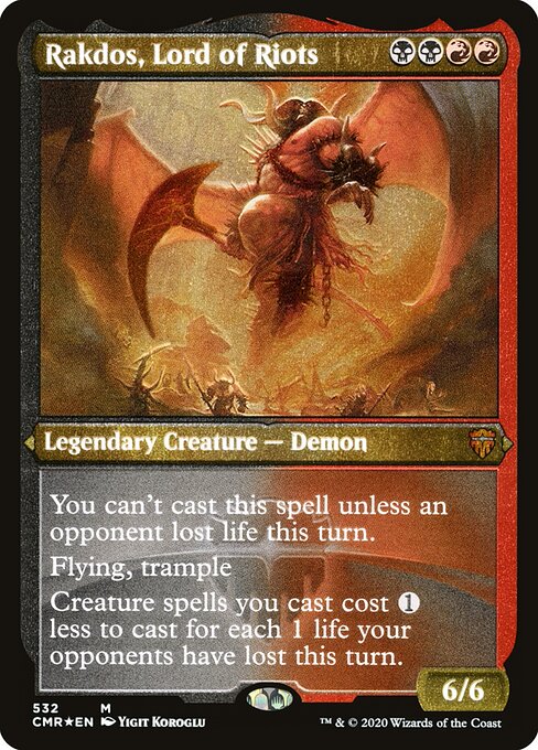 Rakdos, Fürst des Aufruhrs XCMR-532 Mythic Near Mint Englisch Foil
