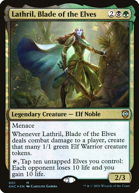 Lathril, Blade of the Elves KHC-1 Mythic Near Mint Englisch Foil
