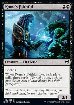 Getreue der Koma KHM-102 Common Near Mint Englisch Foil