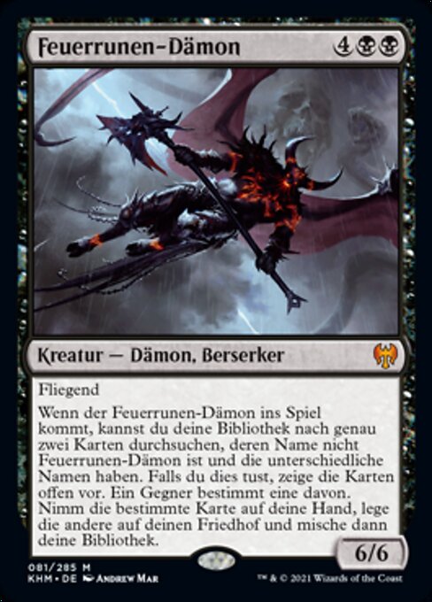 Feuerrunen-Dämon KHM-81 Mythic Excellent Deutsch