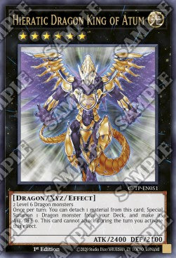 Hieratic Dragon King of Atum GFTP-051 Ultra Rare Light Played Englisch 1. Auflage