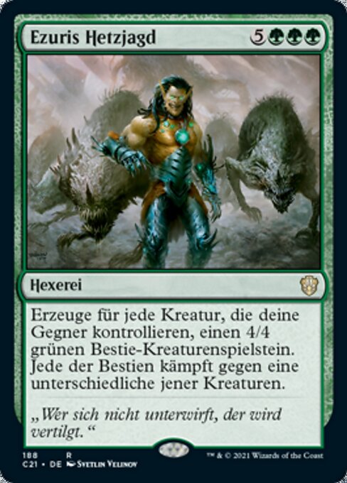 Ezuris Hetzjagd C21-188 Rare Near Mint Deutsch