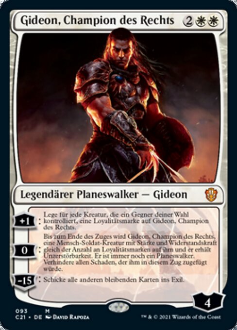 Gideon, Champion des Rechts C21-93 Mythic Near Mint Deutsch