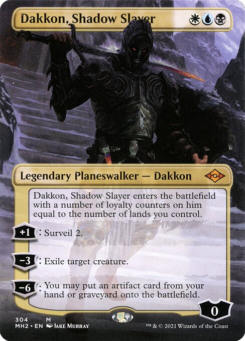 Dakkon der Schattentöter (V.1) XMH2-304 Mythic Near Mint Englisch Foil