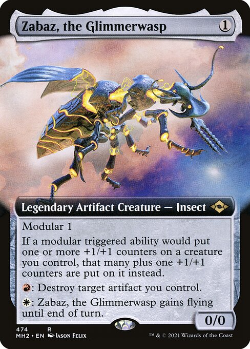 Zabaz, the Glimmerwasp XMH2-474 Rare Near Mint Englisch Foil