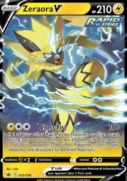 Zeraora V CRE-053 Ultra Rare Near Mint Deutsch