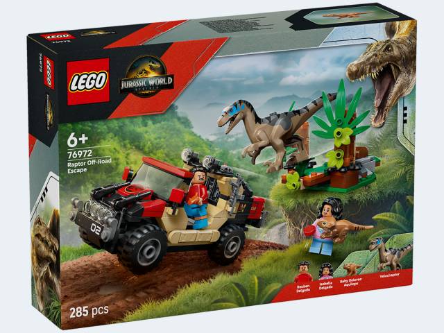 LEGO Jurassic World Raptor: Verfolgung mit Wagen
