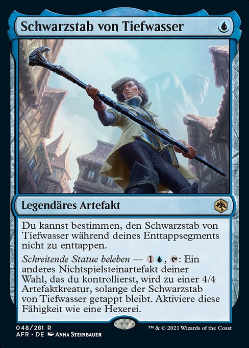 Schwarzstab von Tiefwasser AFR-48 Rare Near Mint Deutsch Foil