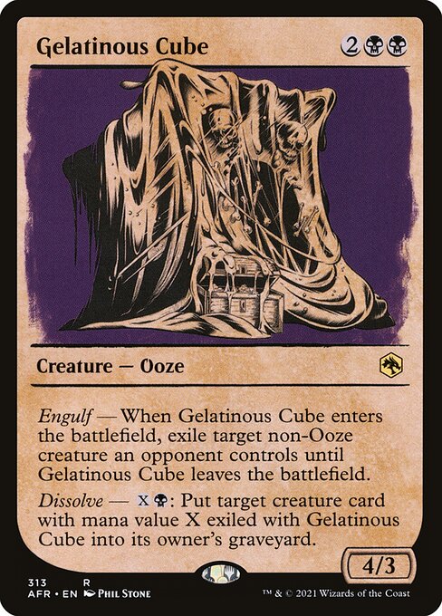 Gelatinous Cube XAFR-313 Rare Excellent Englisch
