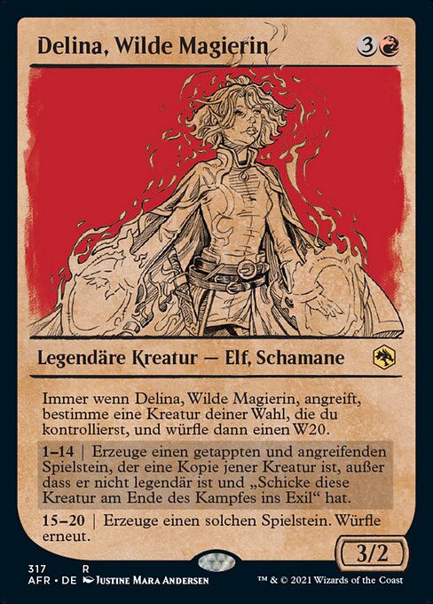 Delina, Wilde Magierin XAFR-317 Rare Near Mint Deutsch Foil