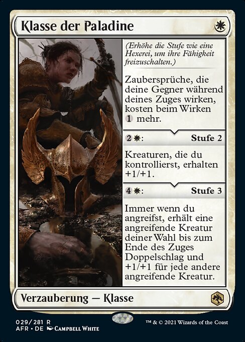 Klasse der Paladine AFR-29 Rare Near Mint Deutsch