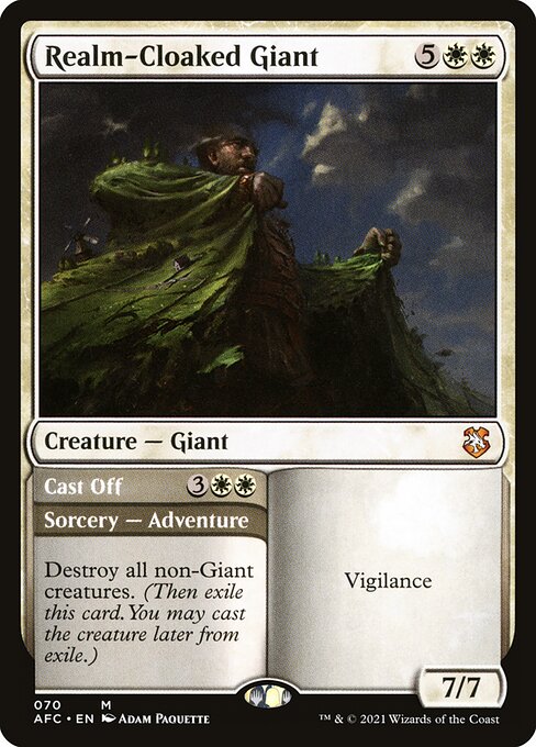 Realm-Cloaked Giant // Cast Off AFC-70 Mythic Near Mint Englisch