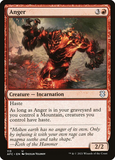 Anger AFC-113 Uncommon Excellent Englisch