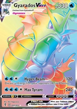 Garados VMAX EVS-207 Secret Rare Excellent Deutsch