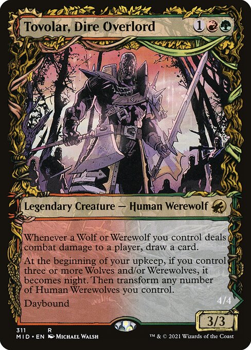 Tovolar, Dire Overlord // Tovolar, the Midnight Scourge XMID-311 Rare Excellent Deutsch