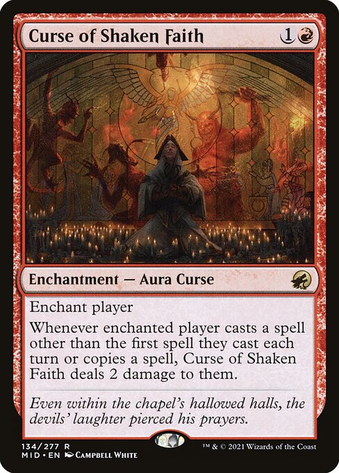 Curse of Shaken Faith MID-134 Rare Near Mint Englisch