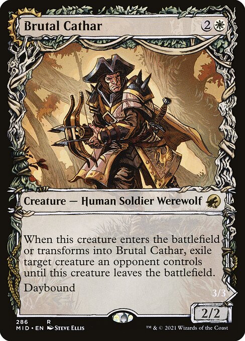 Brutaler Katharer // Mondwüter-Rohling XMID-286 Rare Near Mint Deutsch Foil