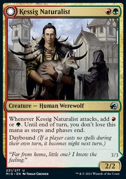 Kessig Naturalist // Lord of the Ulvenwald MID-231 Uncommon Near Mint Englisch Foil