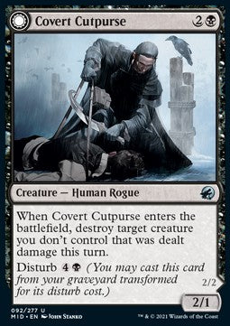 Covert Cutpurse // Covetous Geist MID-92 Uncommon Near Mint Englisch Foil