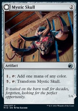 Mystic Skull // Mystic Monstrosity MID-256 Uncommon Excellent Deutsch Foil