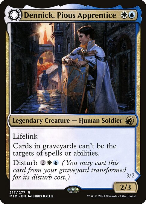 Dennick, Pious Apprentice // Dennick, Pious Apparition MID-217 Rare Excellent Englisch