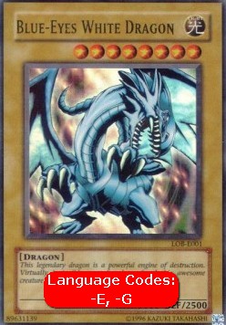 Blue-Eyes White Dragon LOB-001 Ultra Rare Poor Englisch