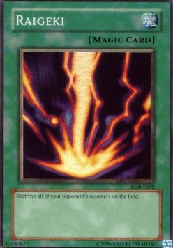 Raigeki (V.1) LOB-042 Super Rare Poor Deutsch