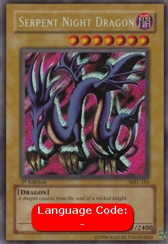 Serpent Night Dragon MRL-103 Secret Rare Played Englisch