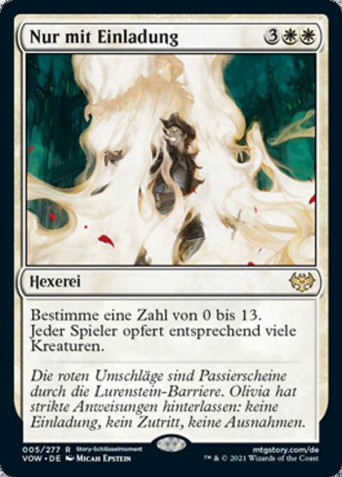 Nur mit Einladung VOW-5 Rare Near Mint Deutsch Foil